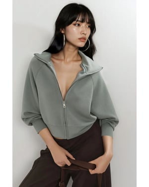 Lässiges Zipper-Sweatshirt