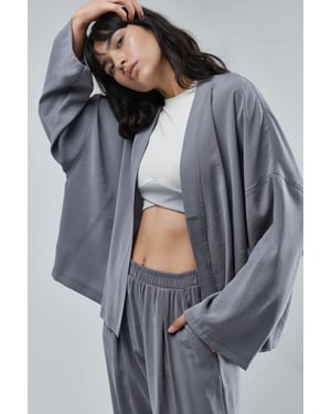 Langärmliger, lockerer Kimono
