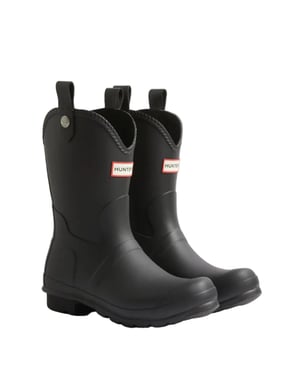 Hunter Original Cowboy Gummi Damen Schwarze Gummistiefel