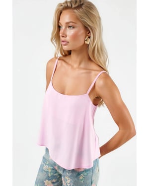 Karo-Ausschnitt Crop-Top