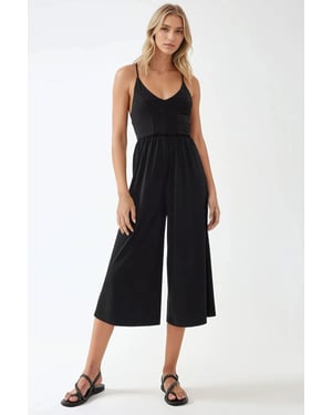 Hiccup Overall mit V-Ausschnitt, Basic - Schwarz