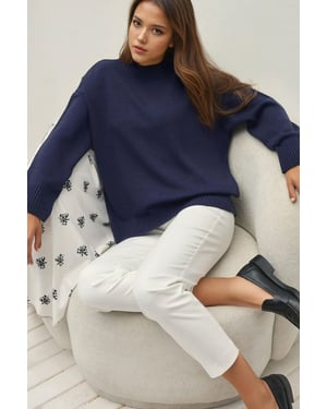 Rundhals Gemütlicher Pullover