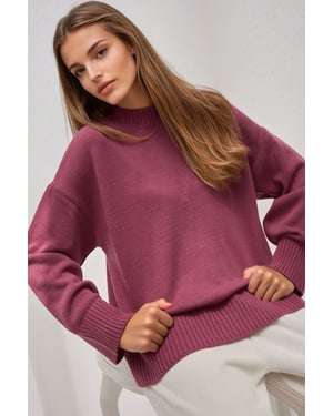 Rundhals Gemütlicher Pullover