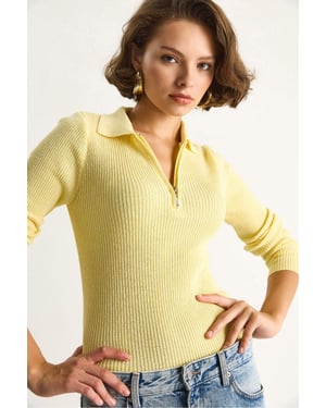 Pullover mit Reißverschlusskragen