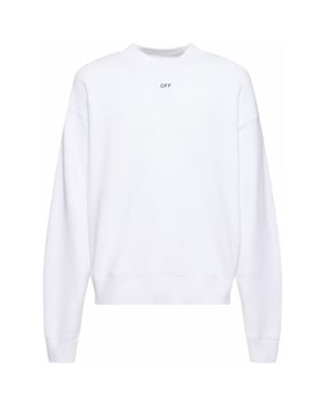 Off-white Off Stamp Skate Crewneck Weiß