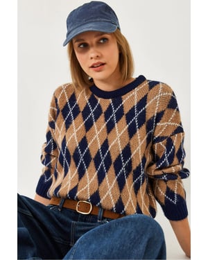 Diamantmuster Pullover
