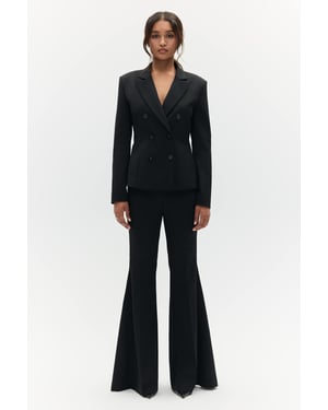 BENU Damen Schwarzer Zweireihiger Blazer