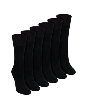 6er-Pack Damen Bambus Socken ohne Elastik, weich, atmungsaktiv, für jeden Tag bequem