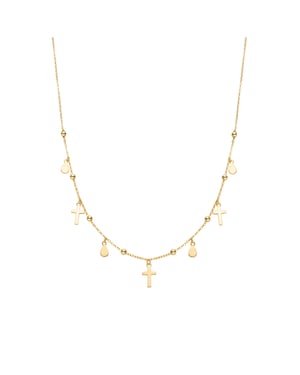 Luxenter Halskette aus 925er Sterlingsilber mit 18 Karat Gelbgold - Cirai