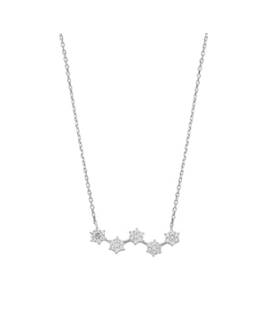 Luxenter Sterling Silber 925 Halskette mit rhodiniertem Brillant Zirkonia - Rani