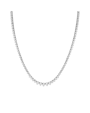 Luxenter Sterling Silber 925 Halskette mit rhodiniertem Brillant Zirkonia - Niriel