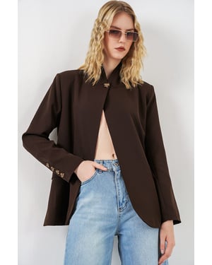 Übergroßer Schalkragenblazer