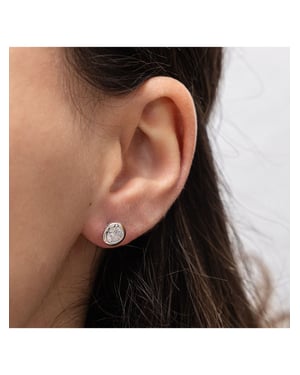 Zeeme Basic Ohrringe Silber 925 rhodiniert mit weißen Zirkonia-Steinen