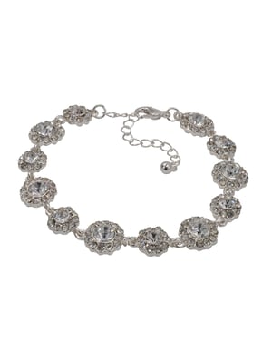 Steuer Modeschmuck Brosche Metall Feder Glasstein Perle weiß