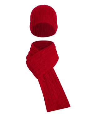 Set Aus Schal Und Mütze Set Aus Schal Und Mütze