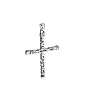 Zeeme Basic Anhänger Silber 925 Kreuz-Motiv Königskette poliert 62mm