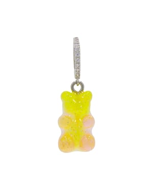 Fashionbox Charm rhodiniert Gummibär gelb/pink Zirkonia weiss