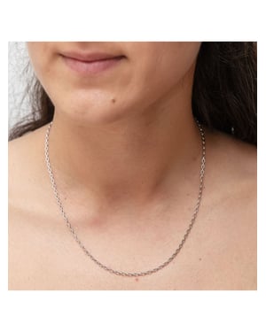 Zeeme Basic Halskette 925 Silber Ankerkette 45cm