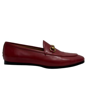 Gucci Jordaan Loafer aus rotem Kalbsleder