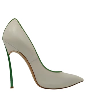 Casadei Blade Heel Pumps aus weißem Kalbsleder