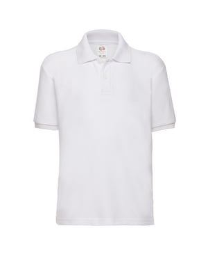 Fruit of the Loom - "65/35" Poloshirt für Kinder (Weiß)