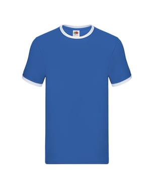 Fruit of the Loom - "Ringer" T-Shirt für Herren (Königsblau/Weiß)
