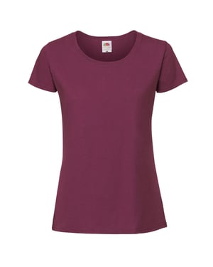 Fruit of the Loom - "Iconic 190" T-Shirt für Damen (Burgunderrot)