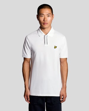 Poloshirt mit kontrastierenden Ärmelbündchen