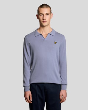 Baumwoll-Polo-Kragenpullover