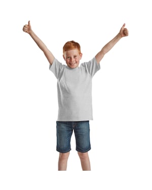 Fruit of the Loom - "Iconic" T-Shirt für Kinder (Grau meliert)