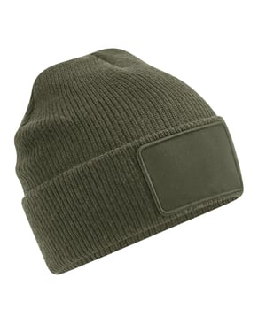 Beechfield - Mütze Abnehmbarer Aufnäher (Militärgrün)