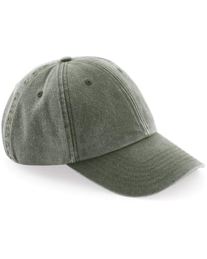 Beechfield Unisex Vintage Denim-Look Kappe (Vintage Olive)