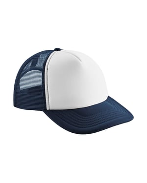 Beechfield - Trucker Cap Snapback für Kinder (Dunkelblau/Weiß)