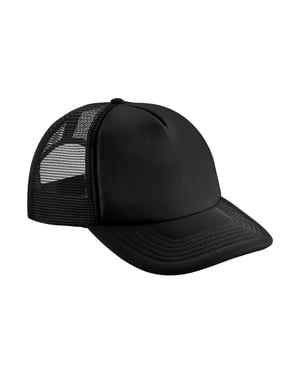 Beechfield - Trucker Cap Snapback für Kinder (Schwarz)