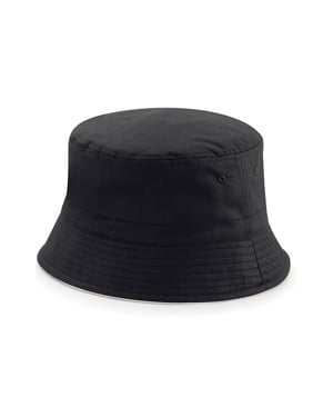 Beechfield - Schlapphut wendbar für Herren/Damen Unisex (Schwarz/Hellgrau)