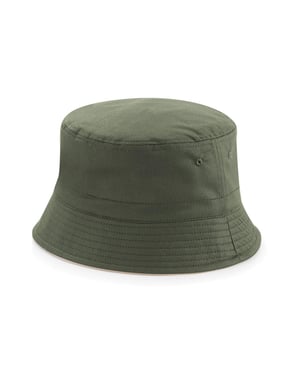 Beechfield - Schlapphut wendbar für Herren/Damen Unisex (Oliv/Steinfarben)