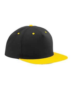 Beechfield - Snapback Mütze 5 Segmente für Herren/Damen Unisex (Schwarz/Gelb)