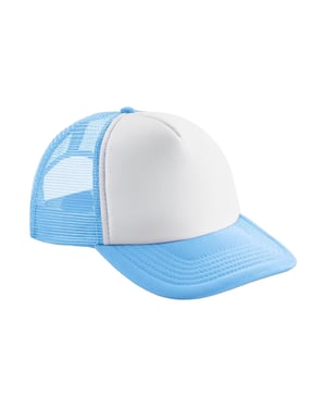 Beechfield - Trucker Cap Snapback für Kinder (Himmelblau/Weiß)