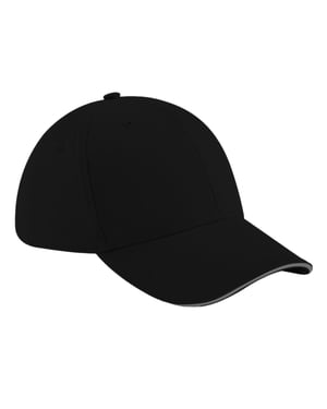 Beechfield Unisex Athleisure Baseball Kappe Baumwolle (Schwarz/Graphit)