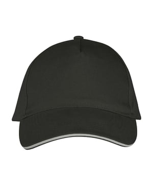 SOLS - "Long Beach" Baseball-Mütze (Dunkelgrau/Hellgrau)