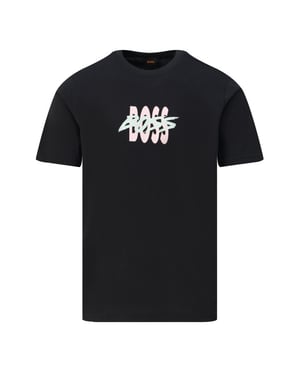 BOSS Te Bass Grafik-T-Shirt, Schwarz