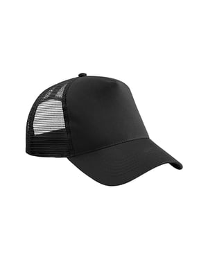 Beechfield - Trucker Cap Snapback für Kinder (Schwarz)
