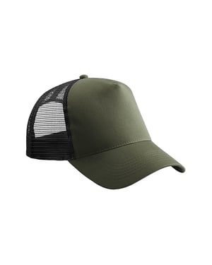 Beechfield - Trucker Cap Snapback für Kinder (Oliv/Schwarz)