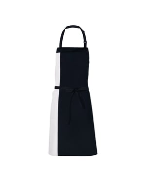 Link Kitchen Wear - Herren/Damen Unisex Schürze "Duo" (Schwarz/Weiß)