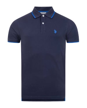 U.S. Polo Assn. Herren Poloshirt aus Baumwolle mit Kontrastdetails