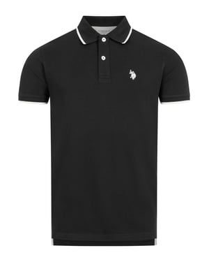 U.S. Polo Assn. Herren Poloshirt aus Baumwolle mit Kontrastdetails