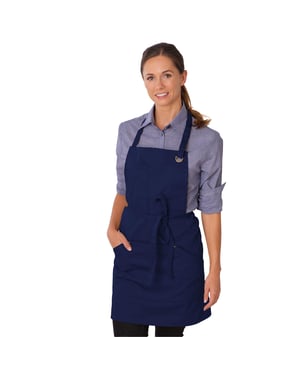 Dennys - Herren/Damen Unisex Schürze "Le Chef" (Marineblau)