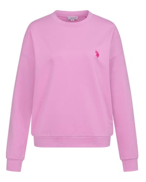 U.S. Polo Assn. Damen Sweatshirt Pullover aus Baumwoll-Stretch