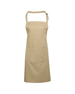 Premier - "Colours Collection" Latzschürze für Herren/Damen Unisex, Tasche (Khaki)