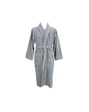 ARTG - Morgenmantel für Herren/Damen Unisex, Schalkragen (Anthrazit)